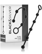 BLACK & SILVER Rozariu Anal BLACK&SILVER - KORG pentru incepatori 21 cm
