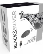 BLACK & SILVER Vibrator Stimulator ZARA cu telecomanda și lenjerie intima inclusa
