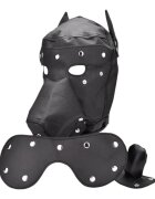 BOUND TO PLEASE Cagula - Dog Mask pentru jocuri erotice BDSM Negru N12240