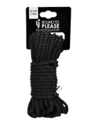 BOUND TO PLEASE Franghie - Silky Bondage pentru jocuri erotice BDSM 10 m Neagra