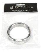 BOUND TO PLEASE Inel pentru penis - Metal Cock Ring din metal argintiu 50 mm