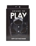 BOUND TO PLEASE Masca Bound To Play - Kitty Cat Face Mask pentru jocuri erotice in cuplu neagra N12283