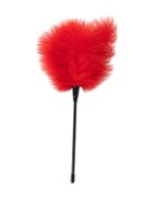 BOUND TO PLEASE Puf de gadilat - Feather ideal pentru jocuri senzoriale rosu