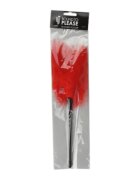 BOUND TO PLEASE Puf de gadilat - Feather ideal pentru jocuri senzoriale rosu