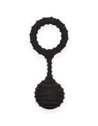 CALEXOTICS Inel cu greutate pentru penis COLT Weighted Ring Large din silicon elastic cu bilă de 110 grame diametru inserabil 3.25 cm negru