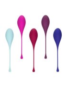 CALEXOTICS Set 5 bile kegel Tighten & Tone pentru tonifierea mușchilor pelvieni din silicon premium multicolor