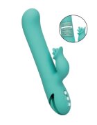 CALEXOTICS Vibrator rabbit Bel Air Bombshell pentru stimularea clitorisului și punctului G 3 funcții de rotație 10 funcții de vibrație verde turcoaz
