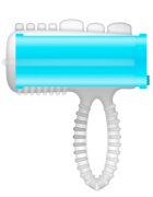CASUAL LOVE Inel - TONGUE pentru cupluri din silicon transparent/albastru
