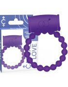 CASUAL LOVE Inel vibrator pentru cupluri din silicon violet
