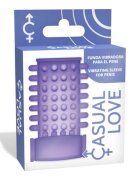 CASUAL LOVE Manșon pentru penis Ring Vibrating Sleeve cu bullet inclus pentru stimulare intensă și îngroșare mov