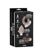 CHISA Set inele vibratoare pentru penis GK POWER Teaser Ring Kit diametre 2 - 3.8 cm maro transparent