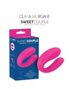 CLARA MORGANE Vibrator - SWEET COUPLE pentru stimularea punctului G si a clitorisului cupluri roz cutie albastra