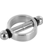  Cleme magnetice pentru sfârcuri METAL HARD Magnetic Nipple Clamps din oțel inoxidabil culoare argintiu și negru 2 buc