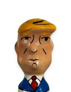 CONDOMERIE Prezervativ decorativ artistic Grumpy Trump pictat manual stil boem din latex