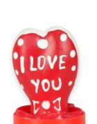 CONDOMERIE Prezervativ decorativ artistic I Love You Model 2 pictat manual stil boem din latex
