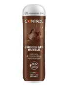 CONTROL Gel pentru masaj și lubrifiant Chocolate Bubble capac cu bile de masaj aromă de ciocolată 200 ml