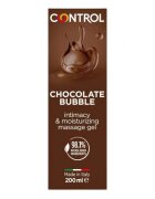 CONTROL Gel pentru masaj și lubrifiant Chocolate Bubble capac cu bile de masaj aromă de ciocolată 200 ml