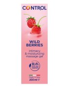 CONTROL Gel pentru masaj și lubrifiant Wild Berries capac cu bile de masaj aromă de fructe de pădure 200 ml