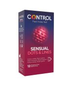 CONTROL Prezervative cu striatii SENSUAL DOTS & LINES 1 cutie x 12 buc