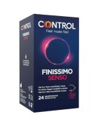 CONTROL Prezervative subțiri Finissimo Senso din latex lubrifiate diametru 54 mm 24 buc