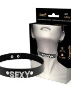 COQUETTE Choker CHIC DESIRE Handmade din piele ecologică SEXY