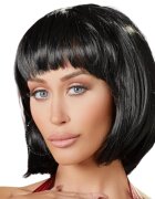 COTTELLI Perucă sexy Accessoires pentru jocuri erotice și costume roleplay bob scurt cu breton culoarea negru