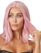 COTTELLI Perucă sexy Accessoires pentru jocuri erotice și costume roleplay lungime bob până la umăr culoarea roz pastel