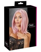 COTTELLI Perucă sexy Accessoires pentru jocuri erotice și costume roleplay lungime bob până la umăr culoarea roz pastel