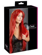COTTELLI Perucă sexy Accessoires pentru jocuri erotice și costume roleplay păr lung și drept cu breton culoarea roșcat intens