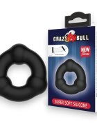 CRAZY BULL Inel pentru penis Super Soft Silicone Ring texturat din silicon foarte fin rezistent la apă diametru intern 18 mm