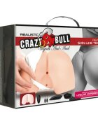 CRAZY BULL Masturbator manual cu vibrații Vagina And Anal în formă de fund cu 2 orificii cu 2 vibratoare bullet culoarea pielii