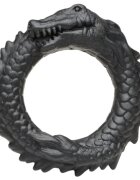 CREATURE COCKS Inel pentru penis Black Caiman în formă de aligator pentru jocuri de fantezie din silicon diametru 4 cm negru