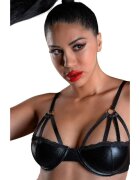 DARING INTIMATES Sutien sexy Wetlook Bra with Straps design cu material lucios și bretele subțiri negru mărime S model 75351