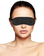 DARKNESS Mască Straight Black Soft Mask pentru jocuri erotice în cuplu din satin cu bandă elastică reglabilă negru