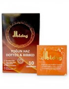 Diblong Prezervative Dotted & Ribbed texturate lubrifiate din latex 52 ± 2 mm 10 buc