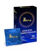 Diblong Prezervative Extended Pleasure pot susține întârzierea ejaculării lubrifiate din latex 52 +/- 2mm 10 buc
