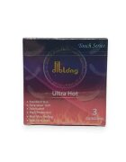 Diblong Prezervative subțiri Ultra Hot cu efect de încălzire lubrifiate din latex 52 ± 2 mm 3 buc