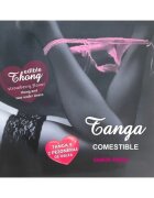 DIVERTY SEX Ornamente comestibile pentru sâni și zona intimă Edible Thong gust de căpșuni (model 4869)
