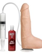 Doc Johnson Dildo BUST IT Squirting Realistic Cock cu funcție de ejaculare și lichid Nut Butter inclus culoarea pielii 21.5 cm