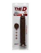 Doc Johnson Dildo realist THE D - Dual Density bază cu ventuză pentru fixare lungime 30 cm culoarea maro