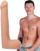 Doc Johnson Dildo realist Ultraskyn Signature Cocks - Oliver Flynn bază cu ventuză pentru fixare 25 cm culoarea pielii