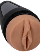 Doc Johnson Masturbator manual Ultraskyn Stroker model Lulu Chu din TPE texturat pentru simulare vaginală realistă culoarea pielii