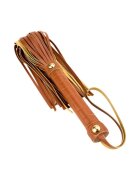 DREAM toys Bici Blaze Elite Flogger pentru jocuri erotice din piele ecologică culoare maro coniac
