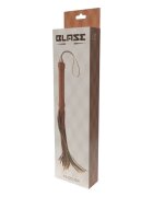 DREAM toys Bici Blaze Elite Flogger pentru jocuri erotice din piele ecologică culoare maro coniac