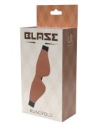 DREAM toys Mască Blaze Elite Mask pentru jocuri erotice din piele ecologică cu bandă elastică culoare maro coniac