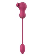 DREAM toys Ou vibrator Essentials Tapping Stimulator pentru stimulare dublă 7 funcții de tapping 4 funcții de vibrație roz