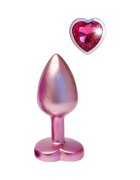 DREAM toys Plug anal Pearl Pink Plug cu bază în formă de inimă lungime 7.1 cm diametru 2.7 cm roz mărime S