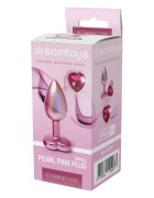 DREAM toys Plug anal Pearl Pink Plug cu bază în formă de inimă lungime 7.1 cm diametru 2.7 cm roz mărime S