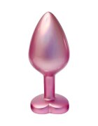 DREAM toys Plug anal Pearl Pink Plug cu bază în formă de inimă lungime 8.3 cm diametru 3.4 cm roz mărime M