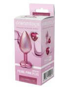 DREAM toys Plug anal Pearl Pink Plug cu bază în formă de inimă lungime 8.3 cm diametru 3.4 cm roz mărime M